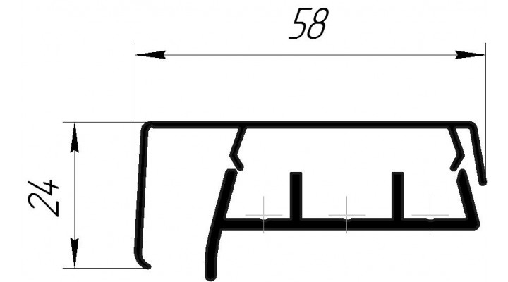 Наличник внутреннего откоса 4056+4057 (РЕВИК), 6м